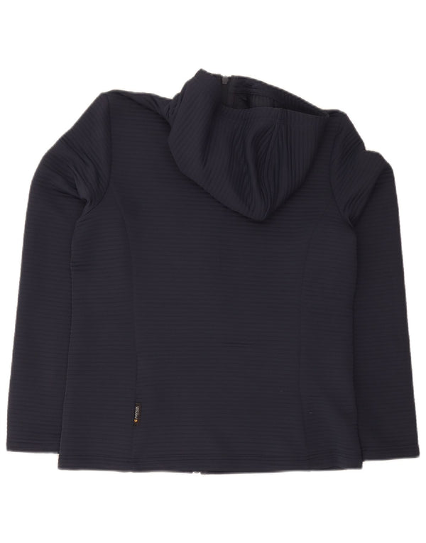 Giacca da ginnastica con cappuccio da donna Jack Wolfskin UK 10/12 Medio Blu Navy