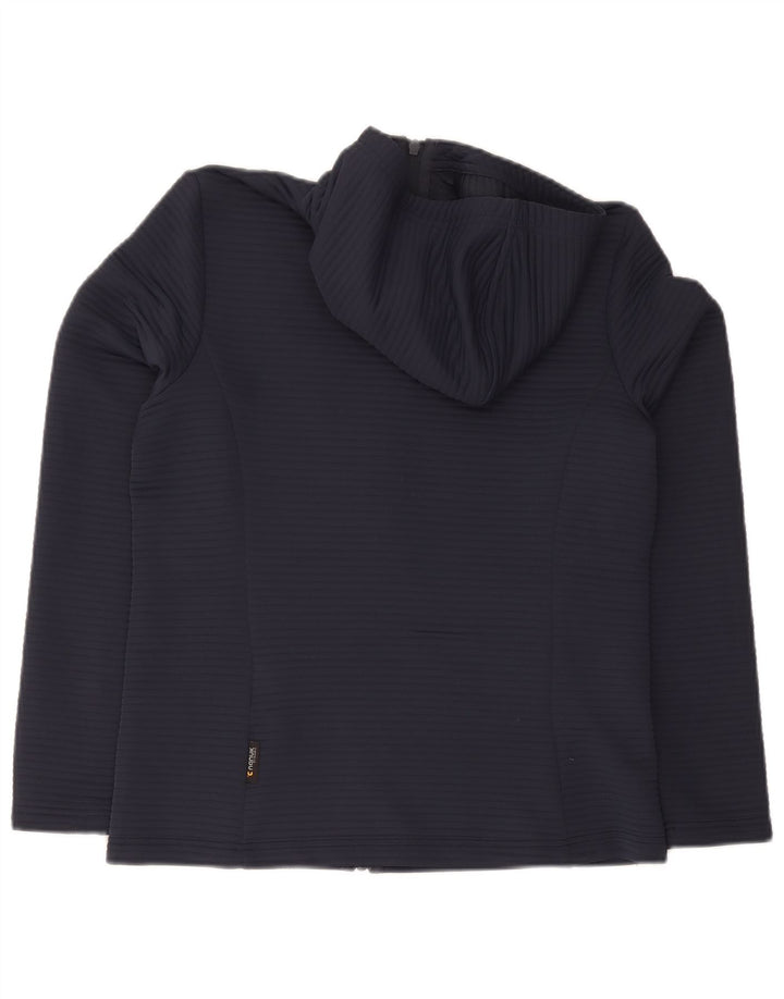 Giacca da ginnastica con cappuccio da donna Jack Wolfskin UK 10/12 Medio Blu Navy