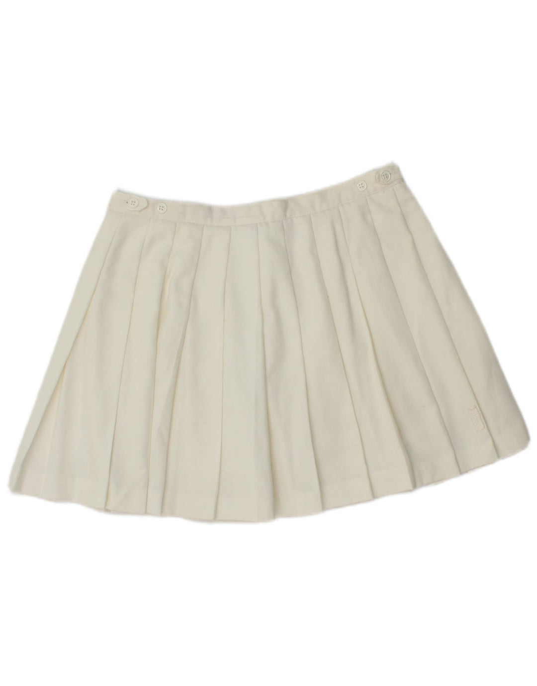 Minigonna a pieghe da donna Elho IT 44 media W30 poliestere bianco