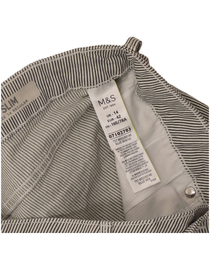 Pantaloni corti regolari da donna Marks & Spencer UK 14 Large W32 L24 Grigio