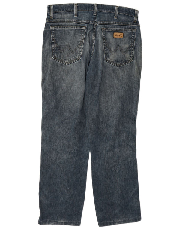 Jeans dritti elasticizzati Texas da uomo Wrangler W33 L30 cotone blu