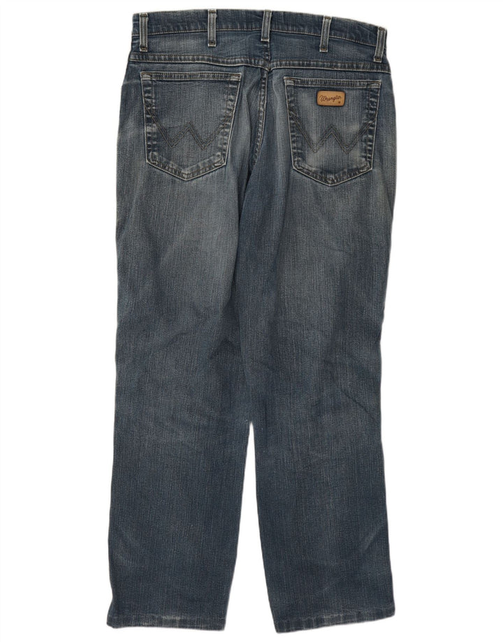 Jeans dritti elasticizzati Texas da uomo Wrangler W33 L30 cotone blu