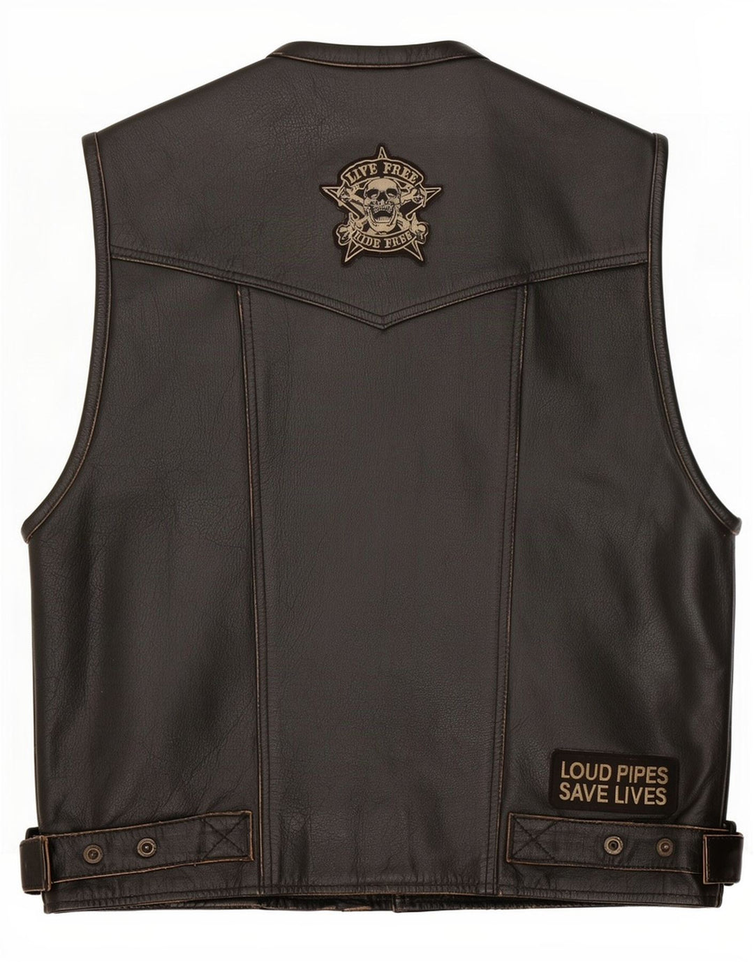 Gilet in pelle da uomo vintage UK 40 grande nero
