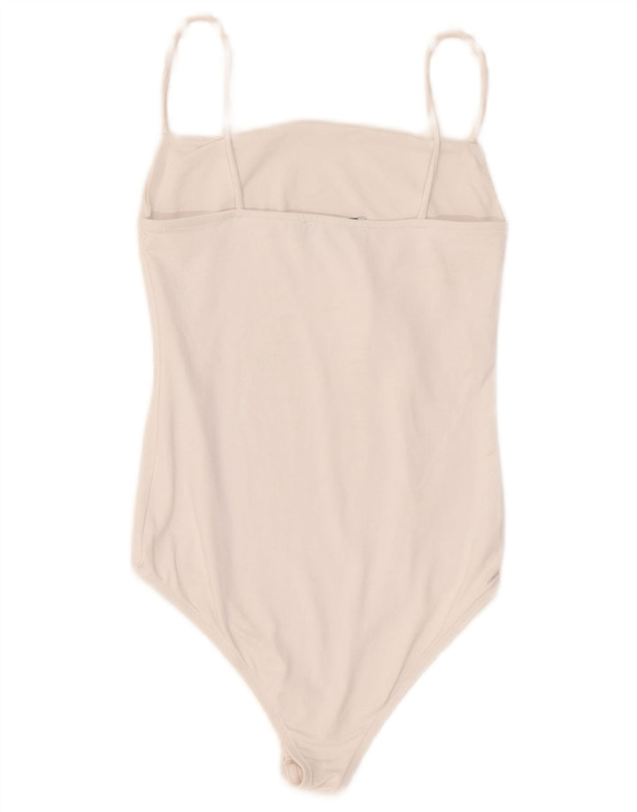 Body senza maniche da donna Zara UK 8 Small bianco in poliammide