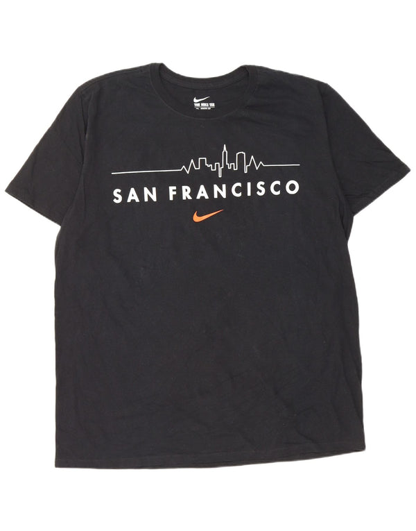 T-shirt grafica Nike San Francisco da uomo XL in cotone nero