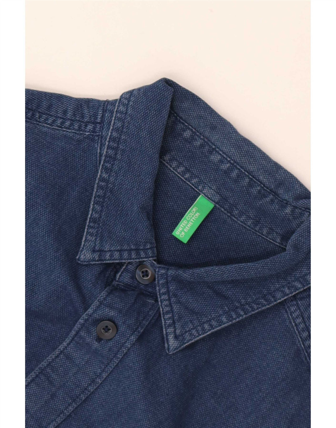 Camicia Benetton Uomo Small Blu Navy
