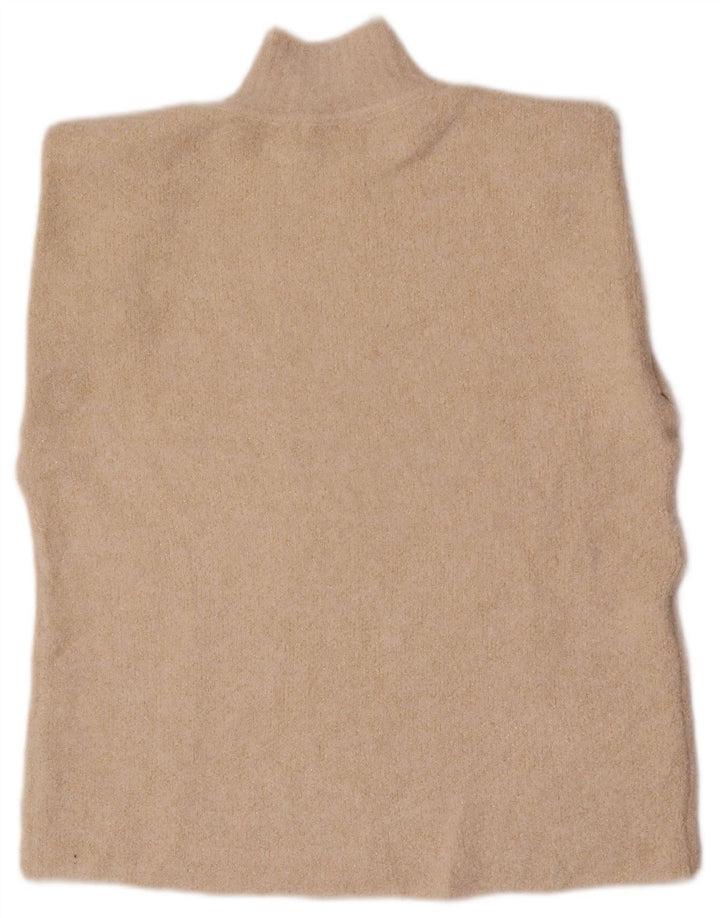 Canotta oversize da donna Zara UK 10 piccola in acrilico bianco sporco