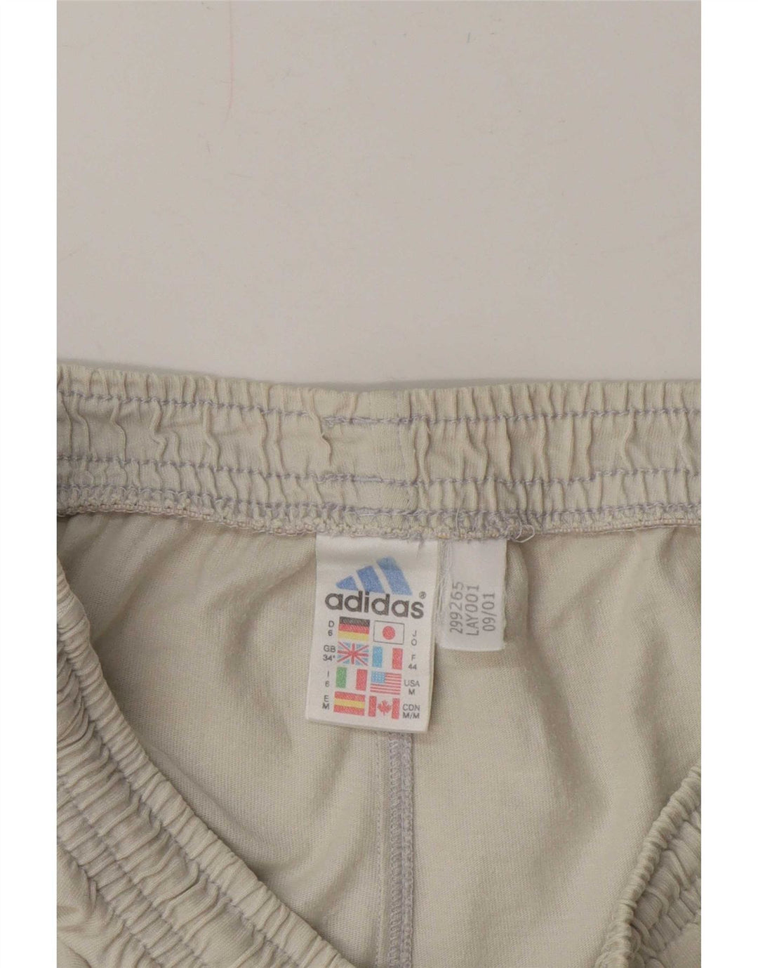 Pantaloncini sportivi da uomo Adidas in cotone beige medio
