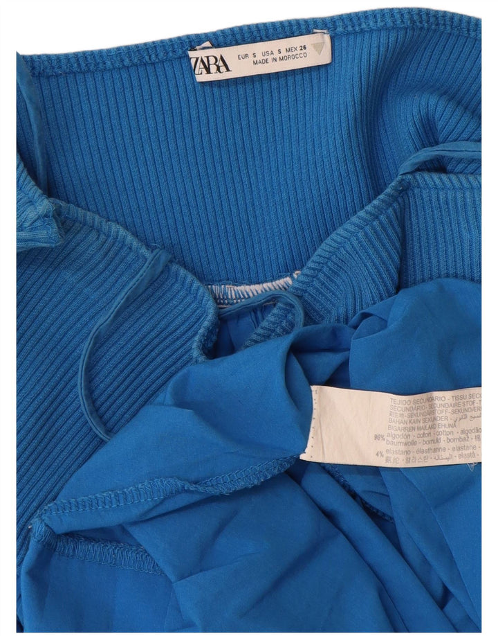 Prendisole da donna Zara UK 8 piccolo in cotone blu