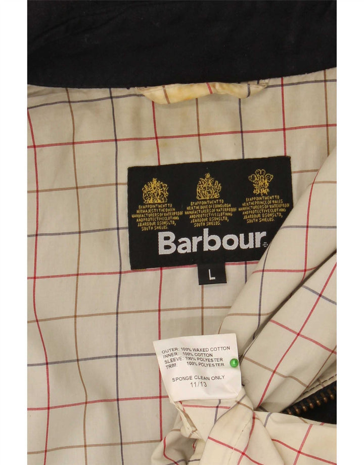 Giacca da uomo in cotone cerato Barbour UK 40 grande cotone nero