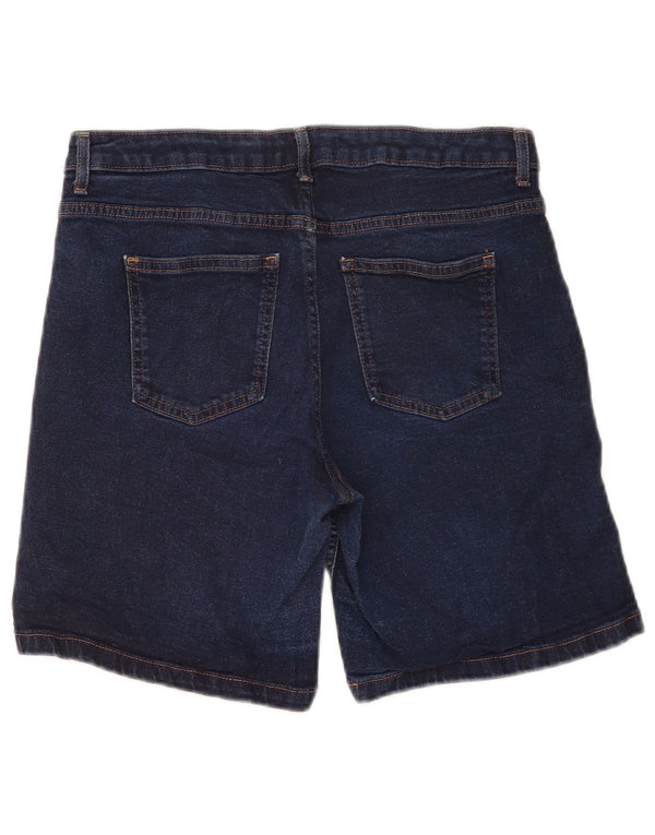 Pantaloncini di jeans da donna Marks & Spencer UK 12 medi W30 cotone blu navy