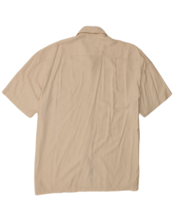 Camicia a maniche corte da uomo Nautica XL in seta beige