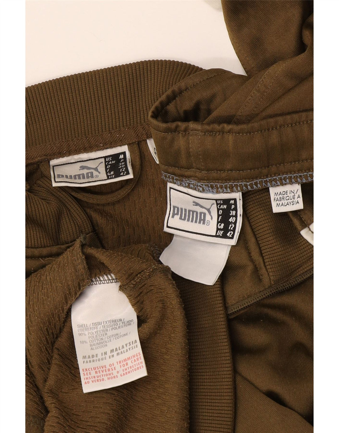 Tuta intera da donna Puma UK 12 Medium Khaki Colourblock Poliestere