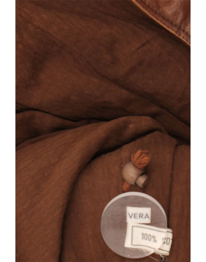 Giacca in pelle da uomo VINTAGE UK 42 XL in pelle marrone