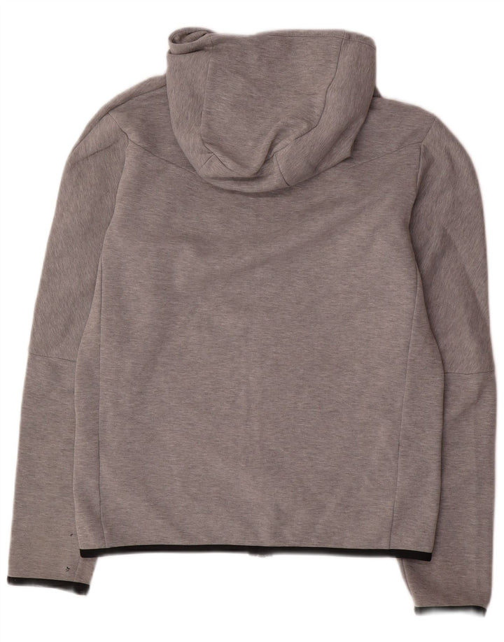Felpa con cappuccio e zip Nike da uomo piccola in cotone grigio
