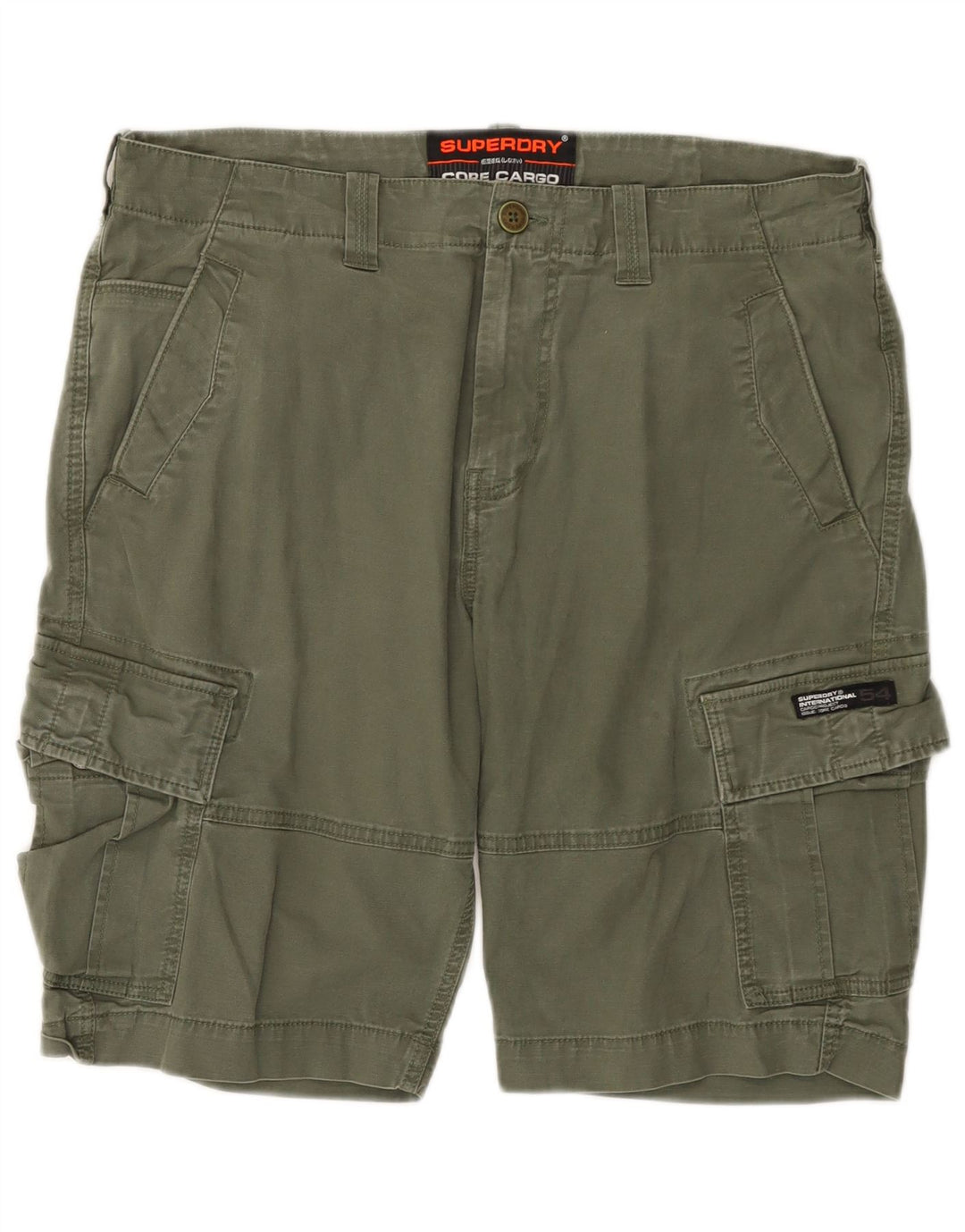 Pantaloncini cargo da uomo SUPERDRY W36 grandi cotone kaki