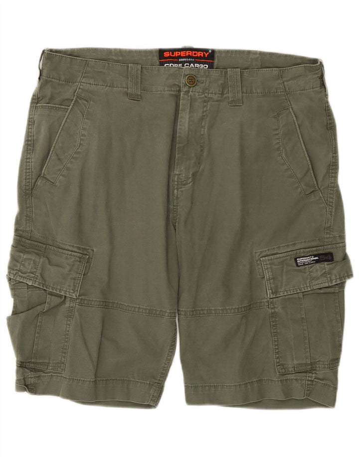 Pantaloncini cargo da uomo SUPERDRY W36 grandi cotone kaki