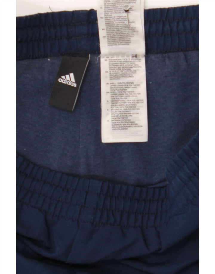 Pantaloni da tuta da uomo Adidas Large in poliestere blu navy