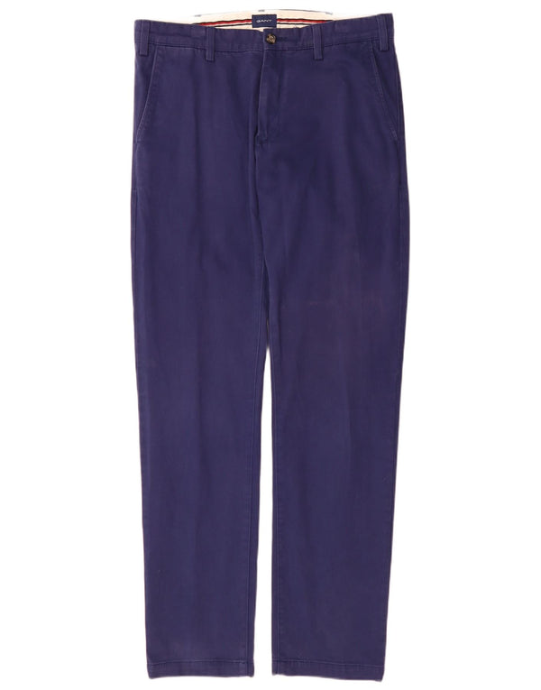 Pantaloni chino regolari da uomo Gant W32 L34 cotone blu