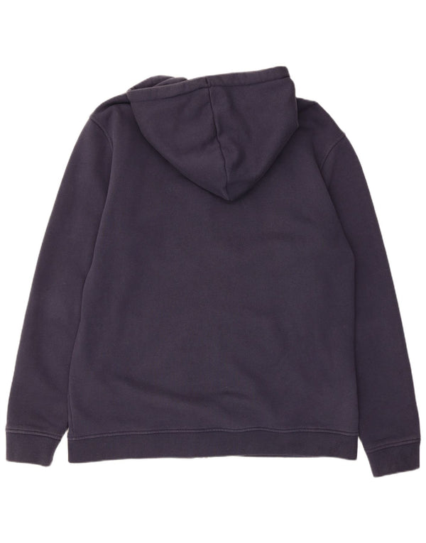 ANIMAL Mens Graphic Zip Hoodie Sweater XL Navy Blue Cotton