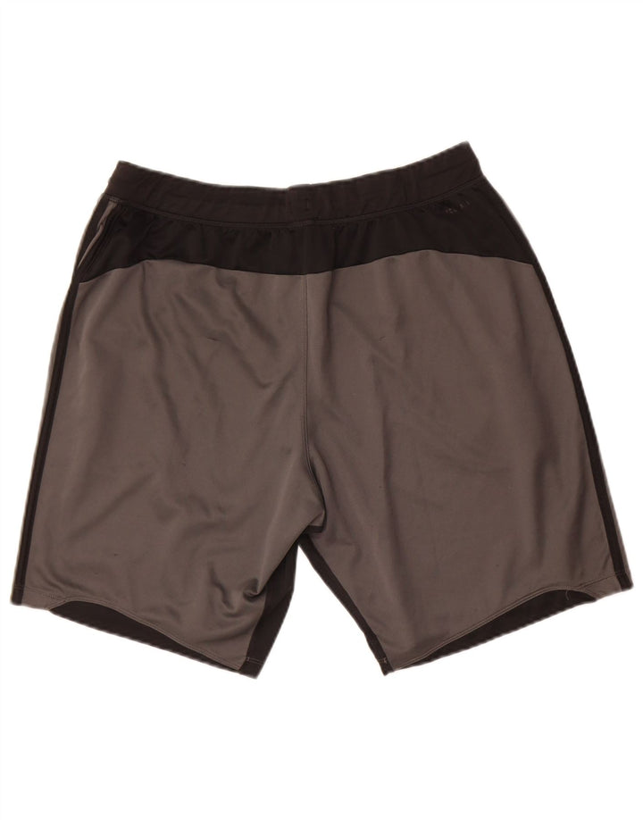 Pantaloncini sportivi Adidas Aeroready da uomo in poliestere color block grigio medio