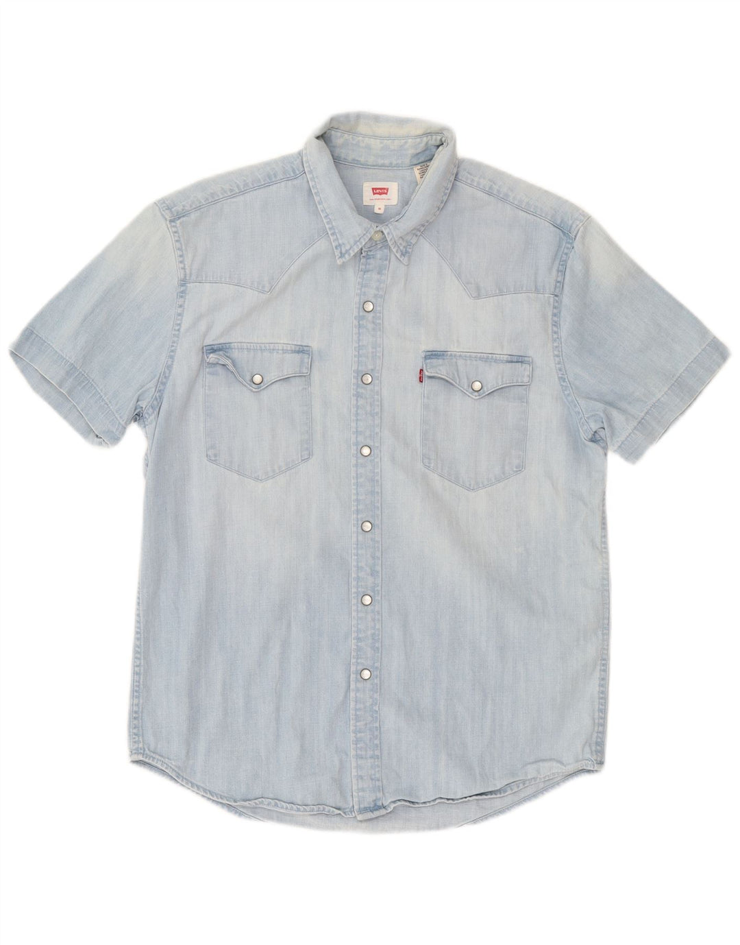 Camicia di jeans a maniche corte da uomo Levi's in cotone blu medio