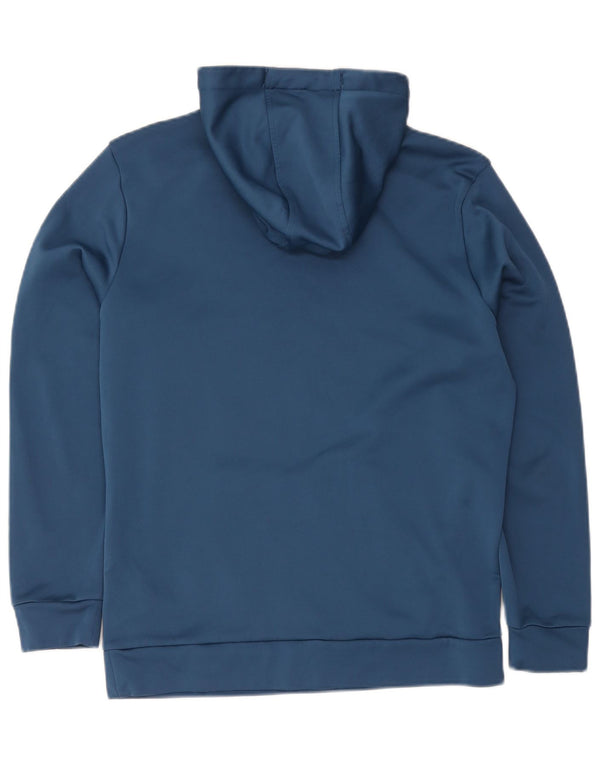 Felpa con cappuccio grafica da uomo Under Armour piccola in poliestere blu