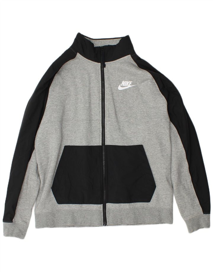 Tuta intera da uomo Nike Large in cotone color block grigio