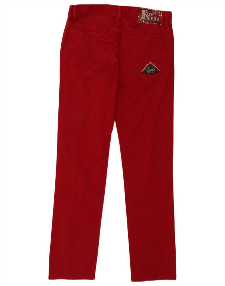 ROY ROGERS Womens Slim Jeans IT 44 Medium W30 L30 Red Cotton