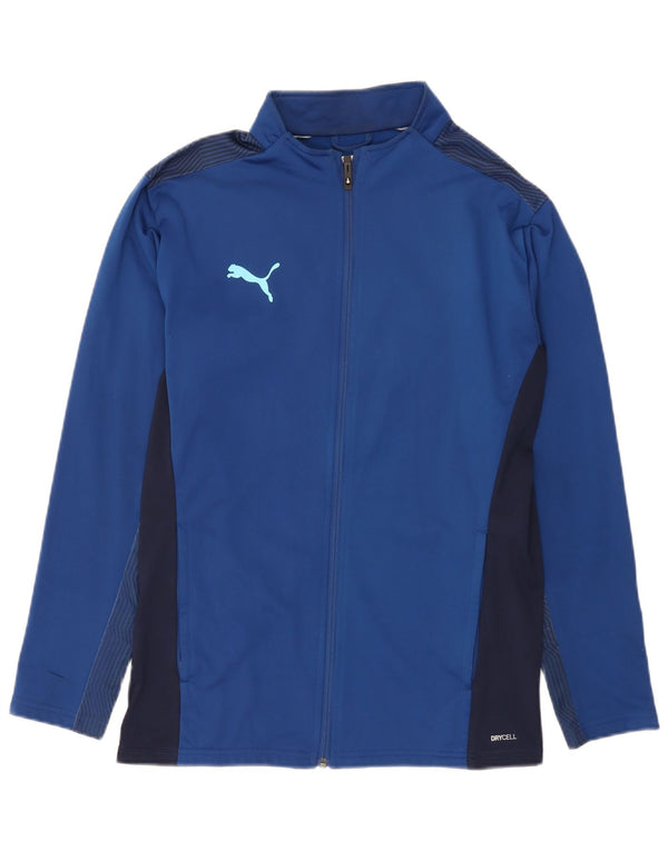 Giacca da tuta da uomo Puma Colorblock blu medio