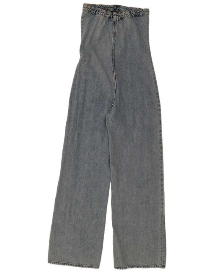 Tuta senza spalline in denim da donna Zara UK 10 piccola blu