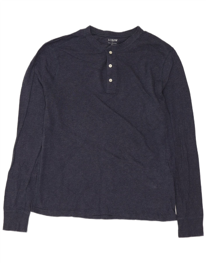 J. Crew Maglia da uomo a maniche lunghe grande in cotone blu navy