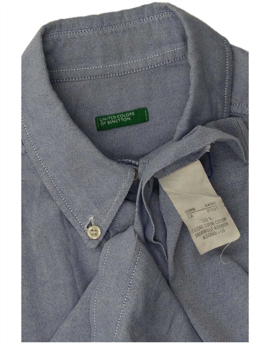Camicia da donna Benetton UK 18 XL cotone blu