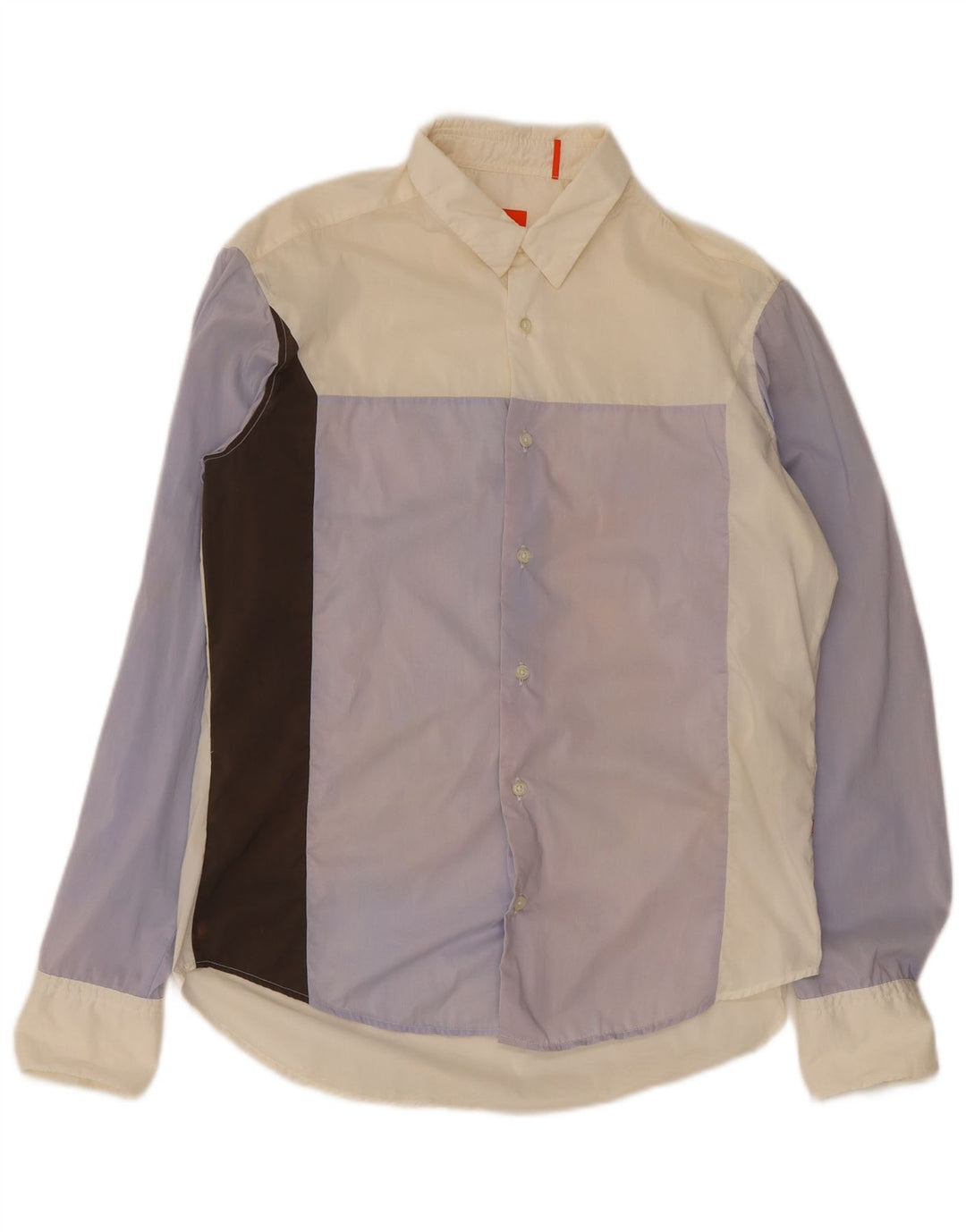 Camicia da uomo Hugo Boss in cotone color block medio multicolore