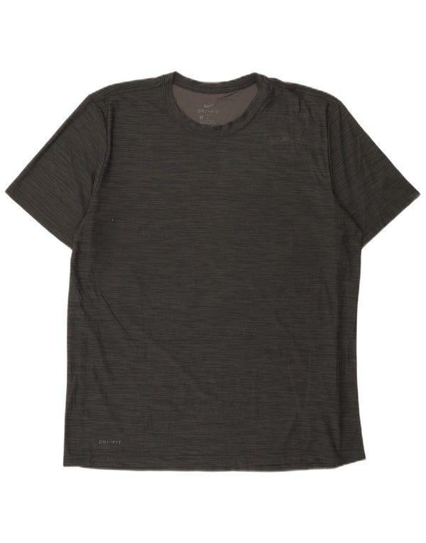 T-shirt Nike Dri Fit da uomo, grande, in poliestere chiazzato grigio