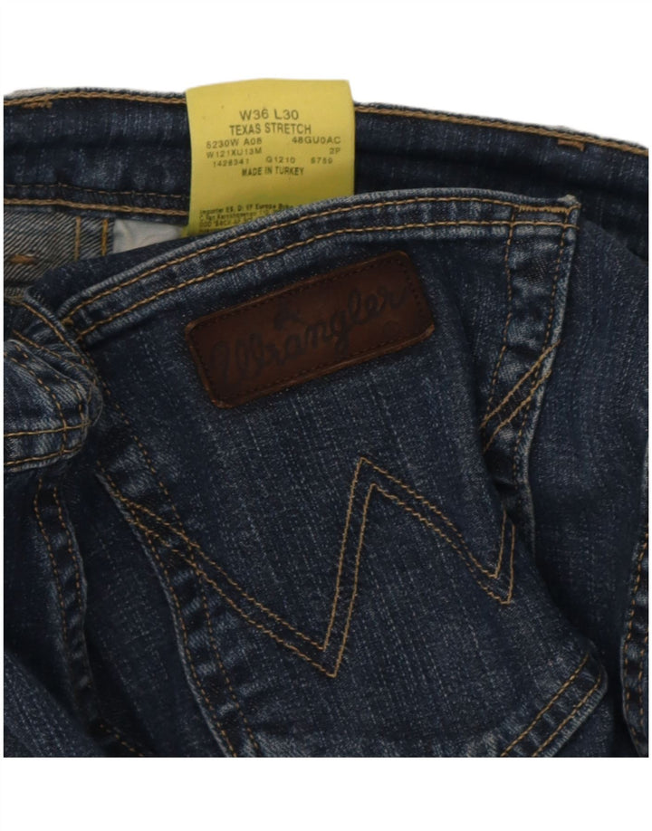 Jeans dritti elasticizzati Texas Wrangler da uomo W36 L30 cotone blu