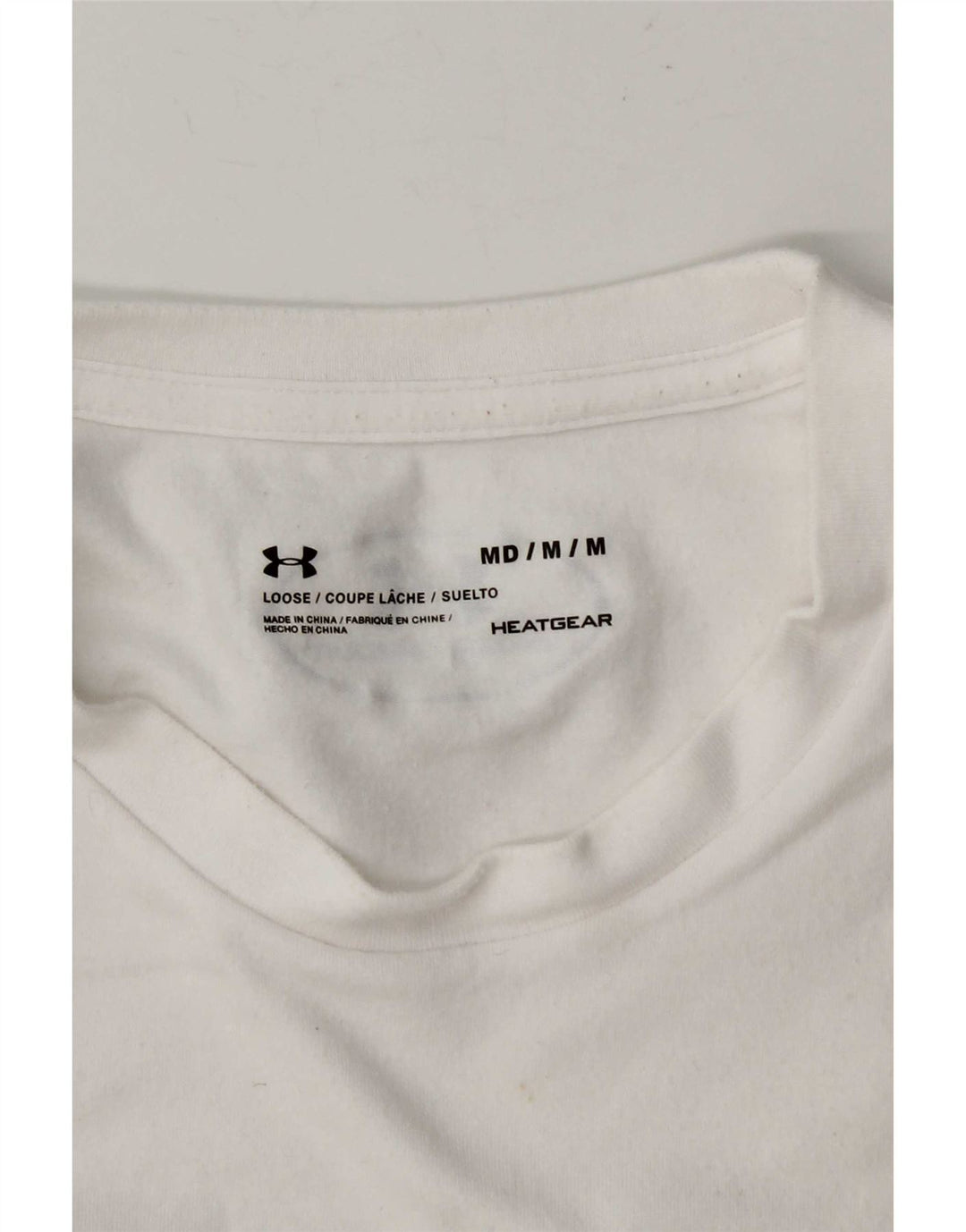 Maglietta grafica da uomo Under Armour Heat Gear Top bianco medio