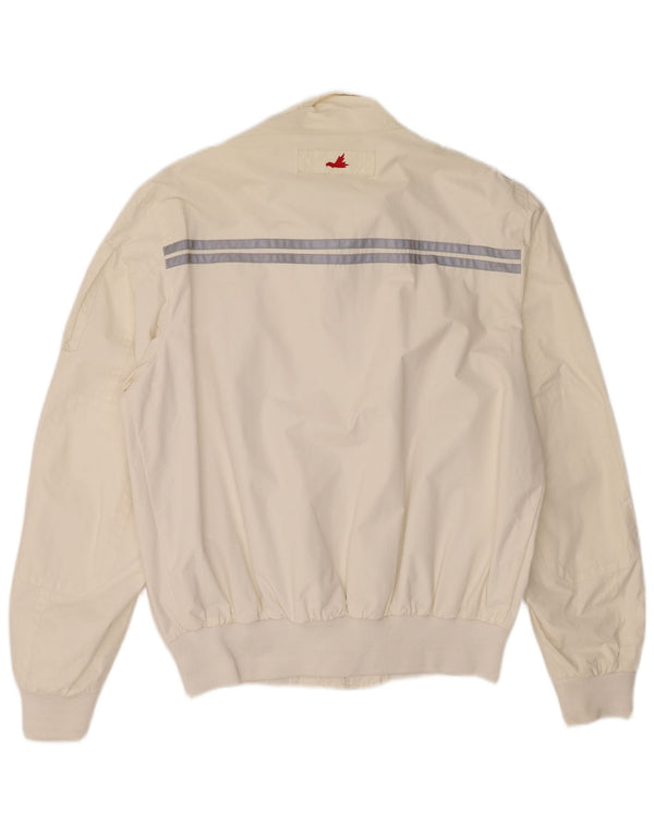Giubbotto bomber grafico da uomo Museum UK 42 XL Off White Colourblock in poliammide
