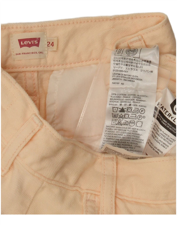 Pantaloni cargo affusolati a vita alta da donna LEVI'S W24 L28 in cotone rosa