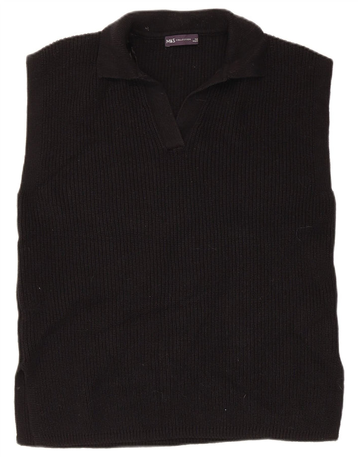 Canotta da donna Marks & Spencer UK 14 cotone nero medio