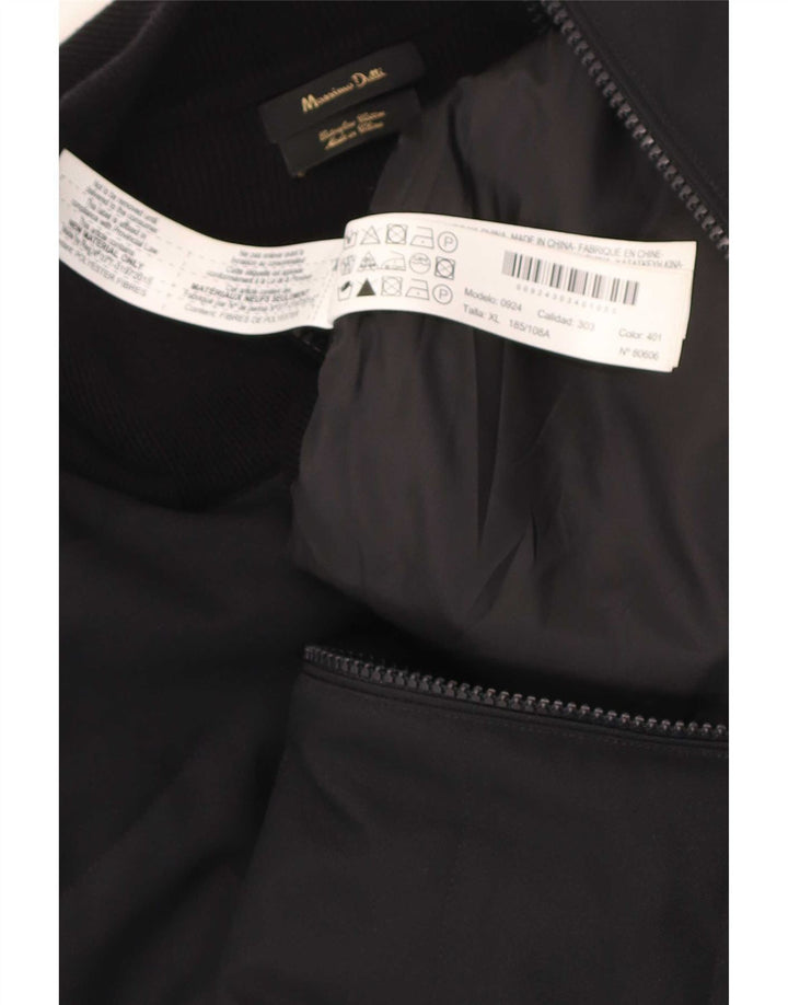 Giubbotto bomber da uomo Massimo Dutti UK 42 XL cotone nero