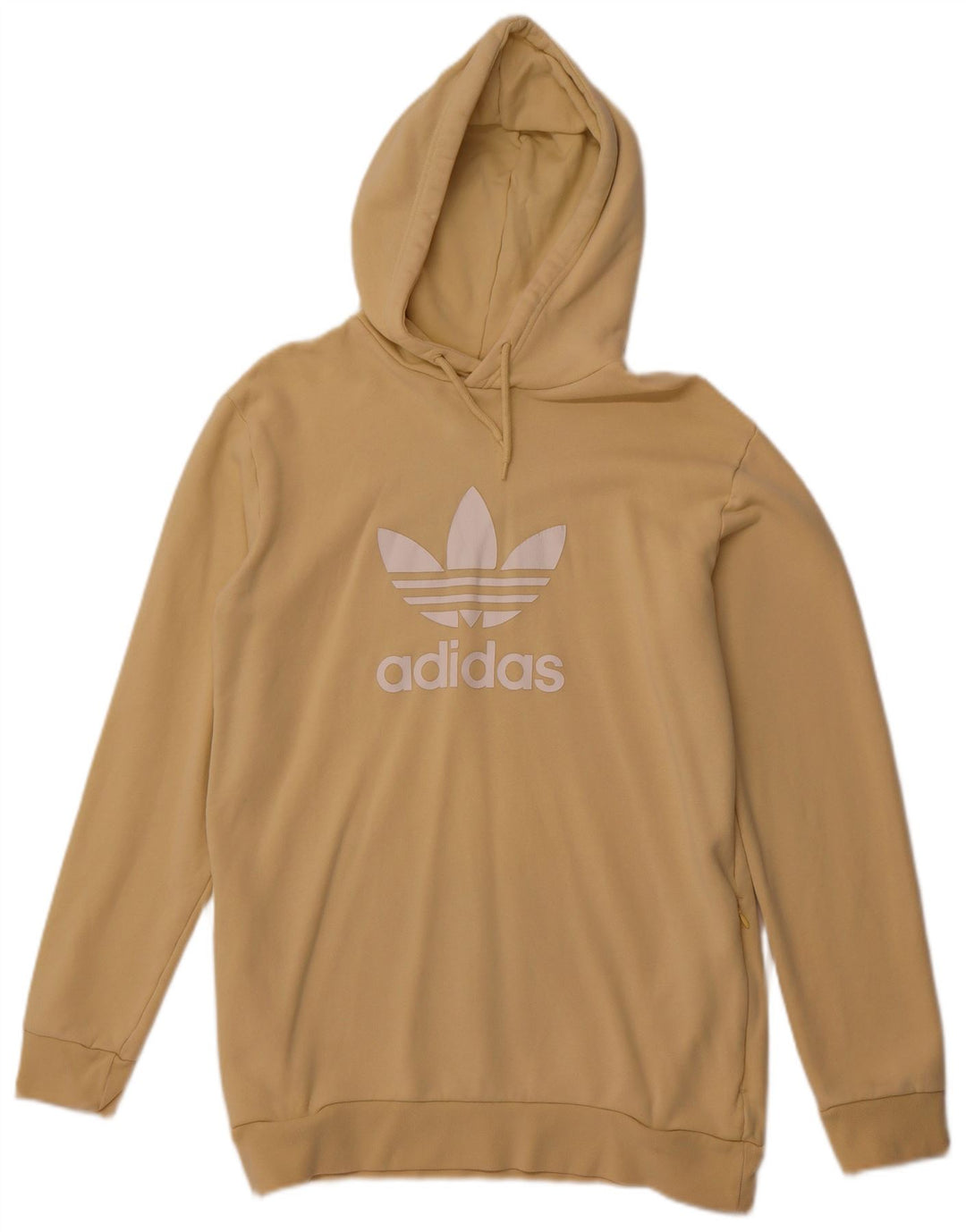 Maglione con cappuccio grafico da uomo ADIDAS in cotone giallo medio