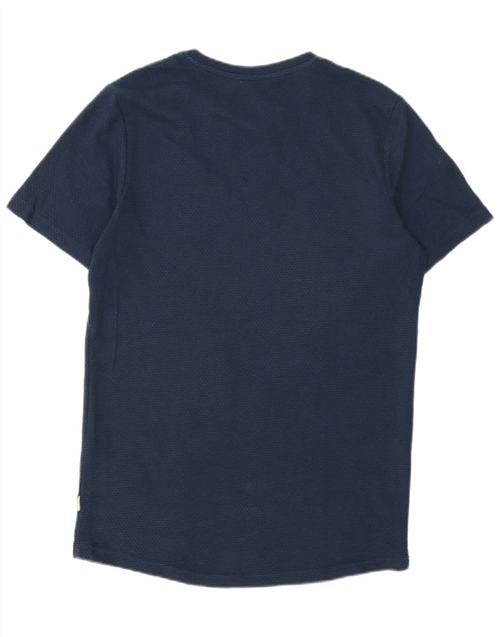 Jack & Jones T-shirt da uomo Top in cotone maculato medio blu navy
