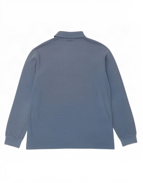 Polo da uomo a maniche lunghe Lacoste taglia 3 piccola in cotone blu