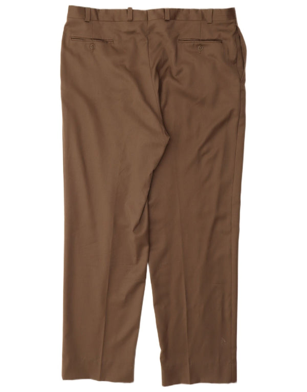 Pantaloni da abito dritti da uomo Calvin Klein W40 L32 Lana Beige