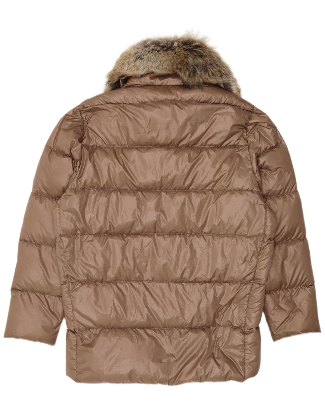 Giacca imbottita oversize da donna Ralph Lauren UK 10 piccola in poliestere marrone