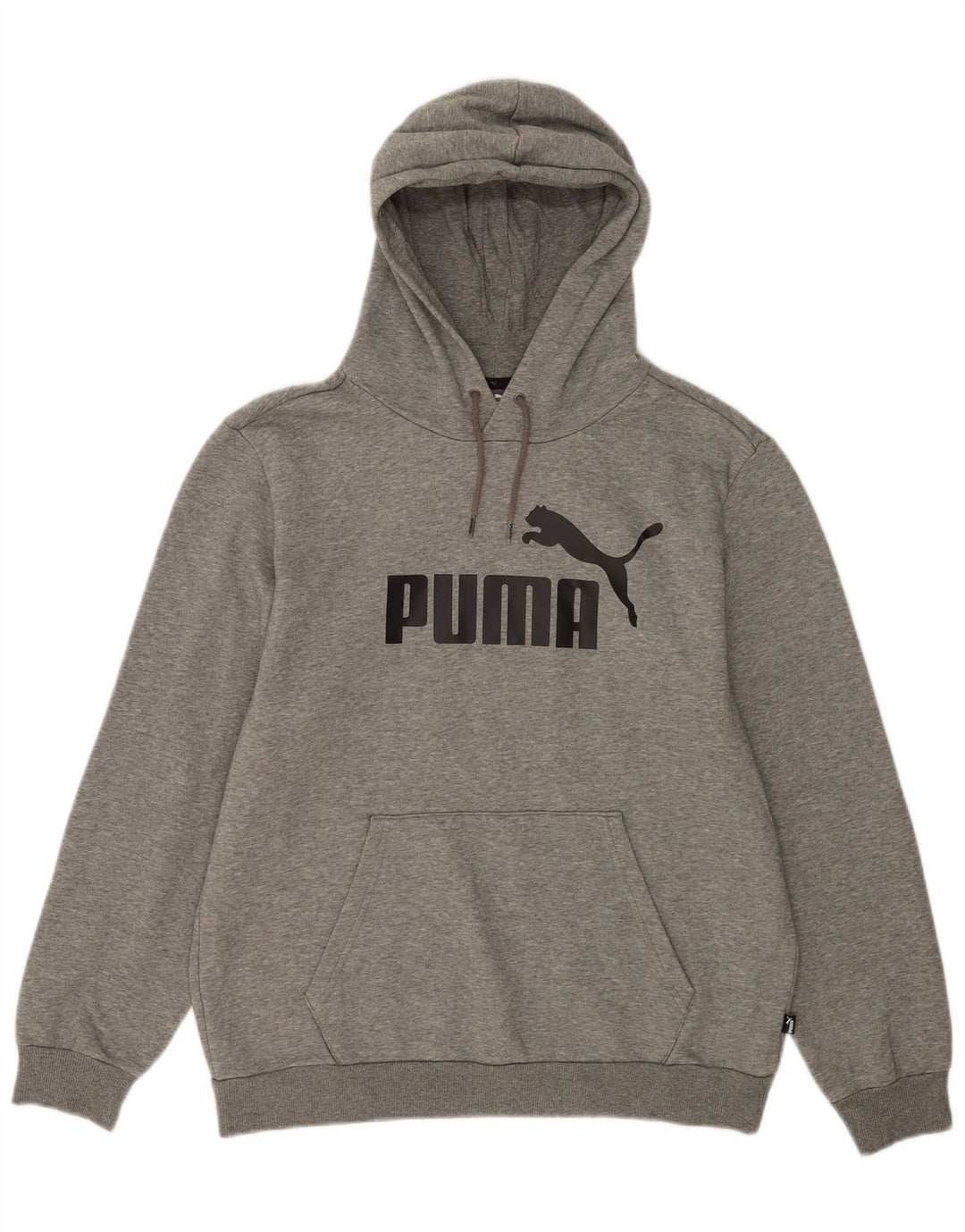 Felpa con cappuccio grafica da uomo Puma in cotone chiazzato grigio medio