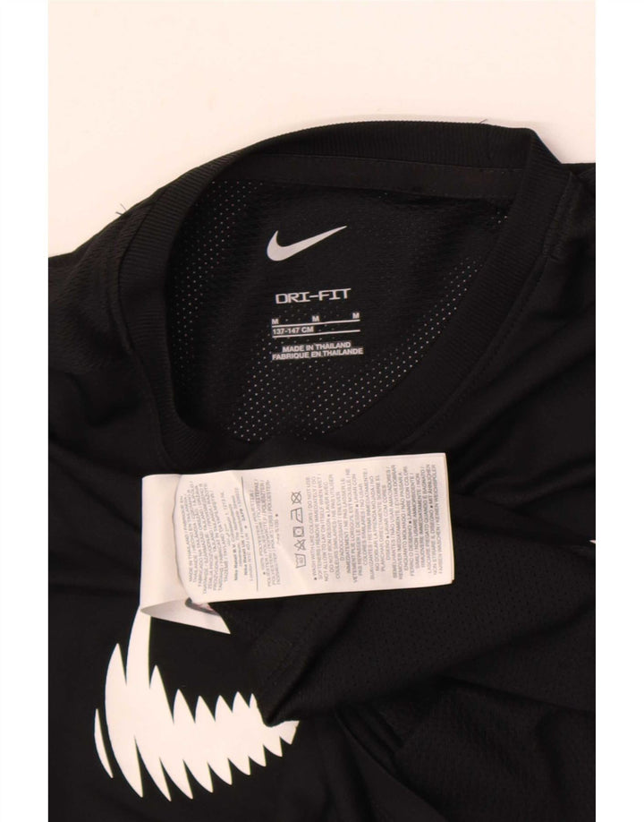T-shirt grafica Nike da ragazzo Dri Fit Top 10-11 anni poliestere nero medio
