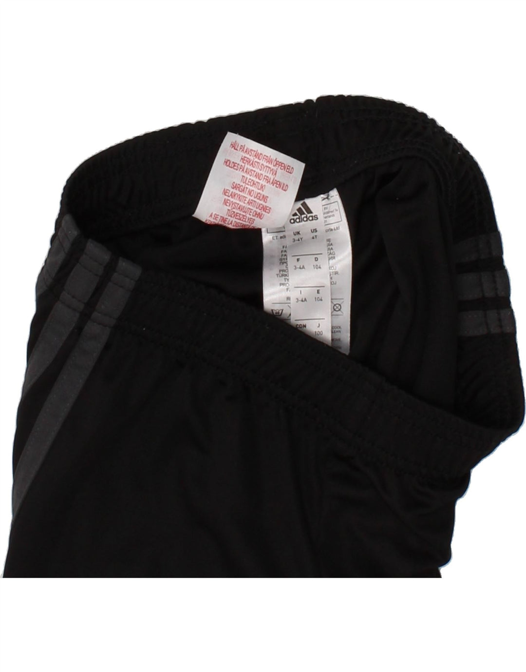 ADIDAS Boys Graphic Sport Shorts 3-4 Years Black Polyester Vintage Adidas and Second-Hand Adidas from Messina Hembry 