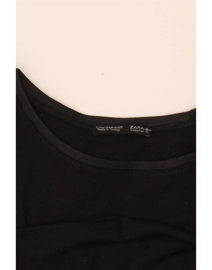 Top Zara da donna a maniche lunghe UK 14 medio nero